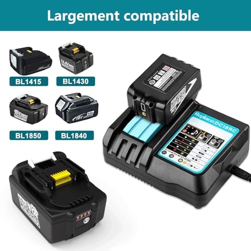 Makita 18V Battery & Rapid Charger Set – Includes Carry Case | Lightweight & Portable