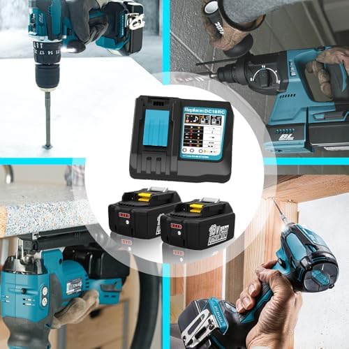 Makita 18V Battery & Rapid Charger Set – Includes Carry Case | Lightweight & Portable