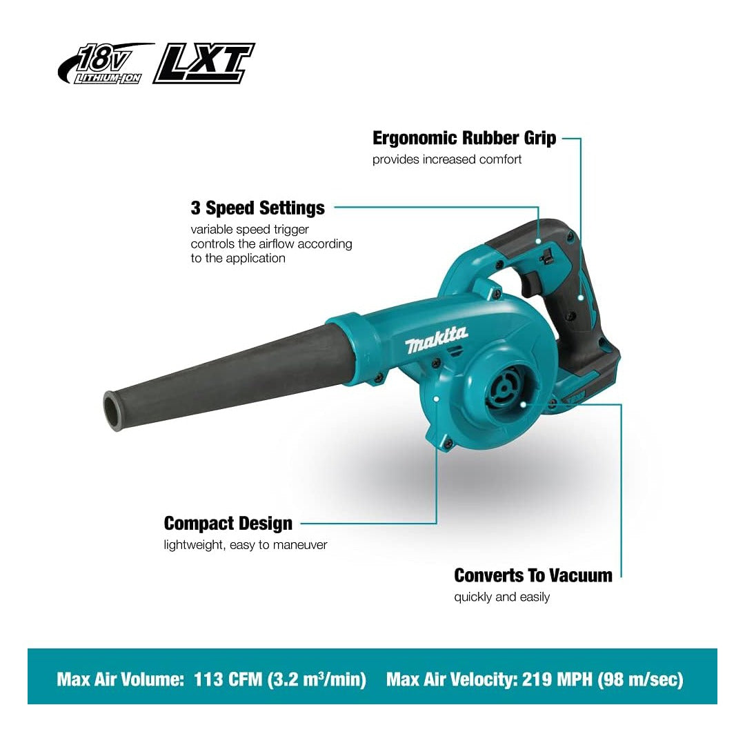 Makita Blower Set – Cordless + Dust Bag + Two 5.0Ah Batteries