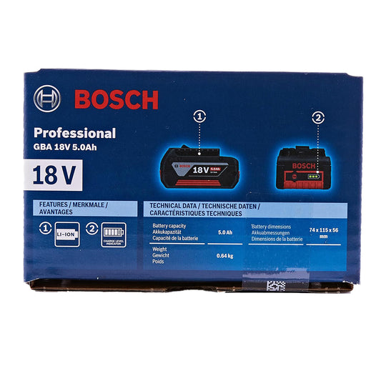 Bosch 18V 5.0Ah Lithium-Ion Batteries – Twin Pack (Professional Range)