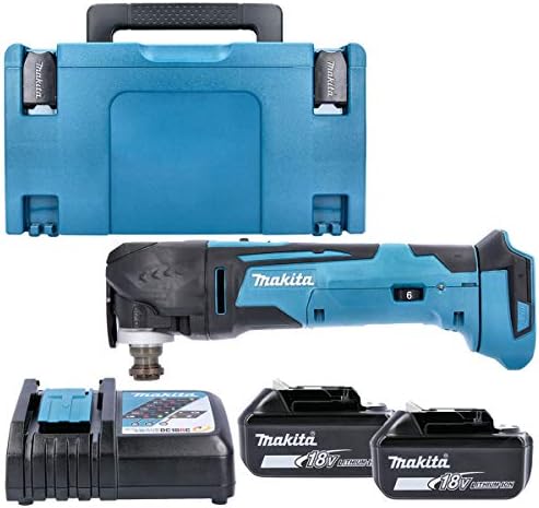 Makita DTM51Z 18V Keyless Multi-Tool Kit – Includes Dual 5Ah Batteries, Charger & Storage Case