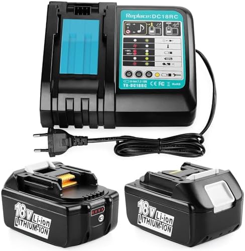 Makita 18V Battery & Rapid Charger Set – Includes Carry Case | Lightweight & Portable