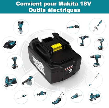 Makita 18V Battery & Rapid Charger Set – Includes Carry Case | Lightweight & Portable