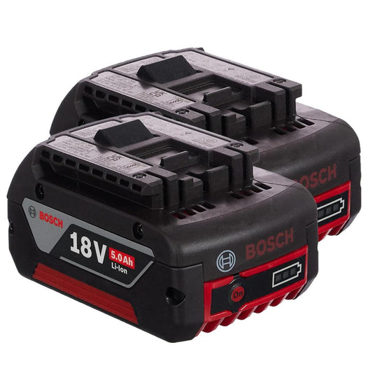 Bosch 18V 5.0Ah Lithium-Ion Batteries – Twin Pack (Professional Range)